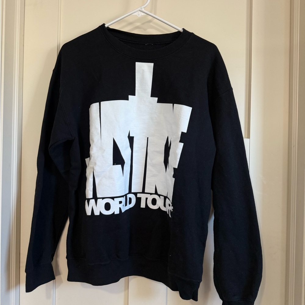 Justice Black and White Graphic Crewneck